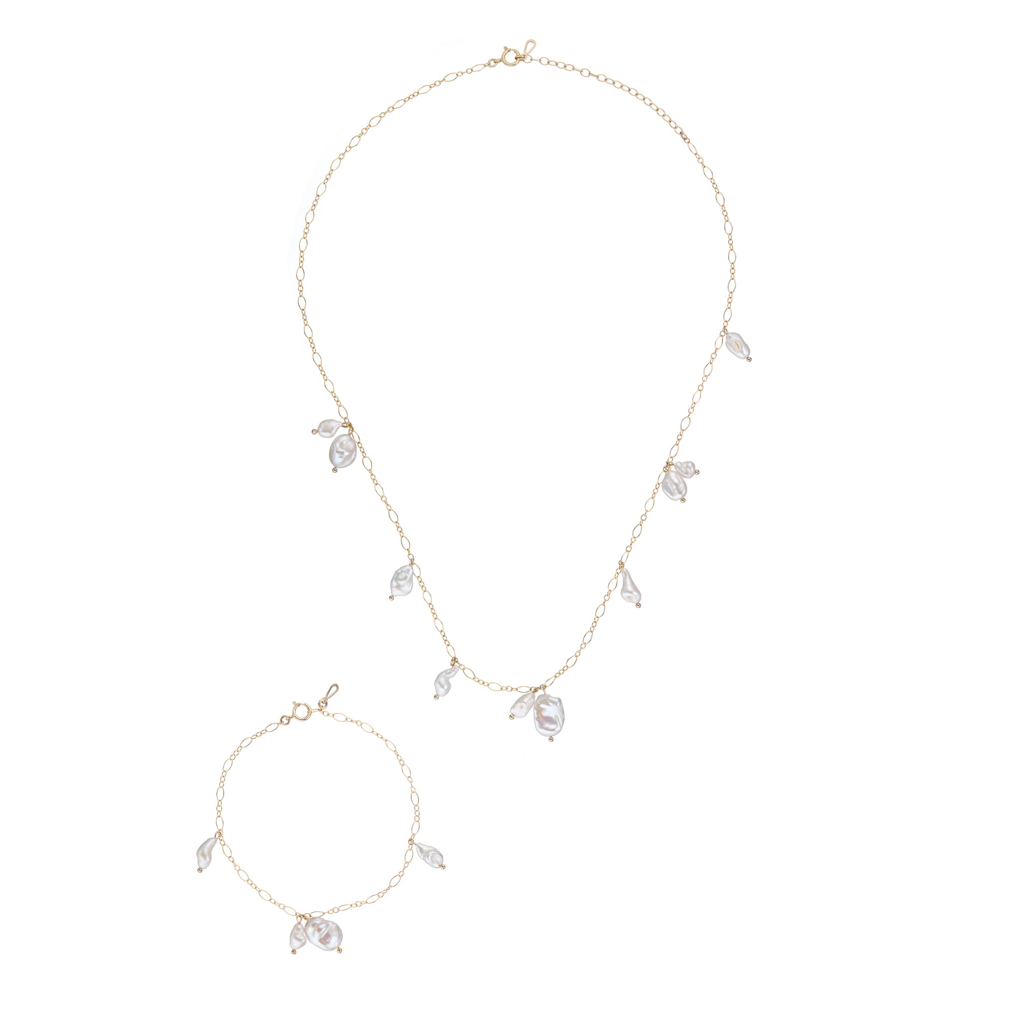 Limited | Japanese Keshi Pearl 6 Strand Necklace | One of a kind